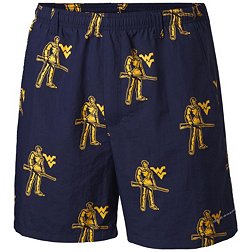 Columbia Men's West Virginia Mountaineers Blue Backcast II Printed Performance Shorts