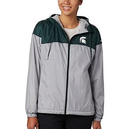 Columbia Women's Michigan State Spartans Green/Grey CLG Flash Forward Lined Jacket
