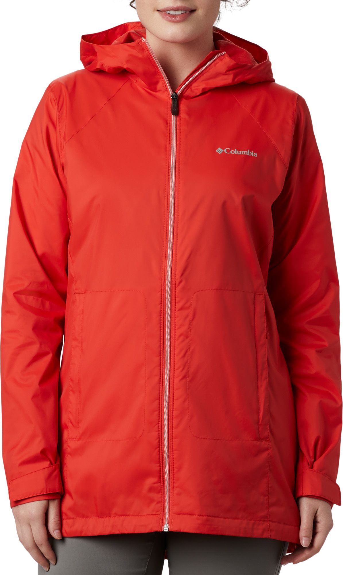 womens lined rain jacket with hood