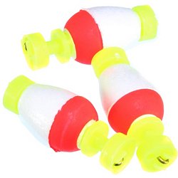 50 3 FISHING BOBBERS Large Cigar Floats Weighted Foam Snap on Float Choice  