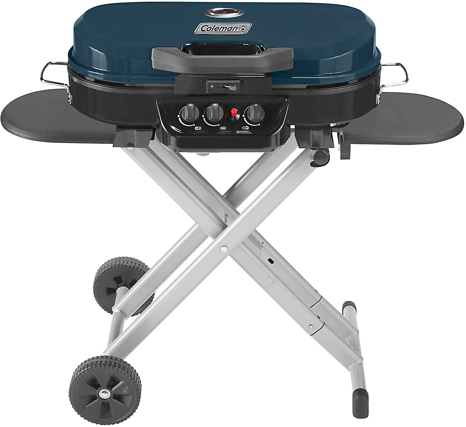 Coleman RoadTrip 285 Portable Stand-Up Propane Grill Blue thumbnail