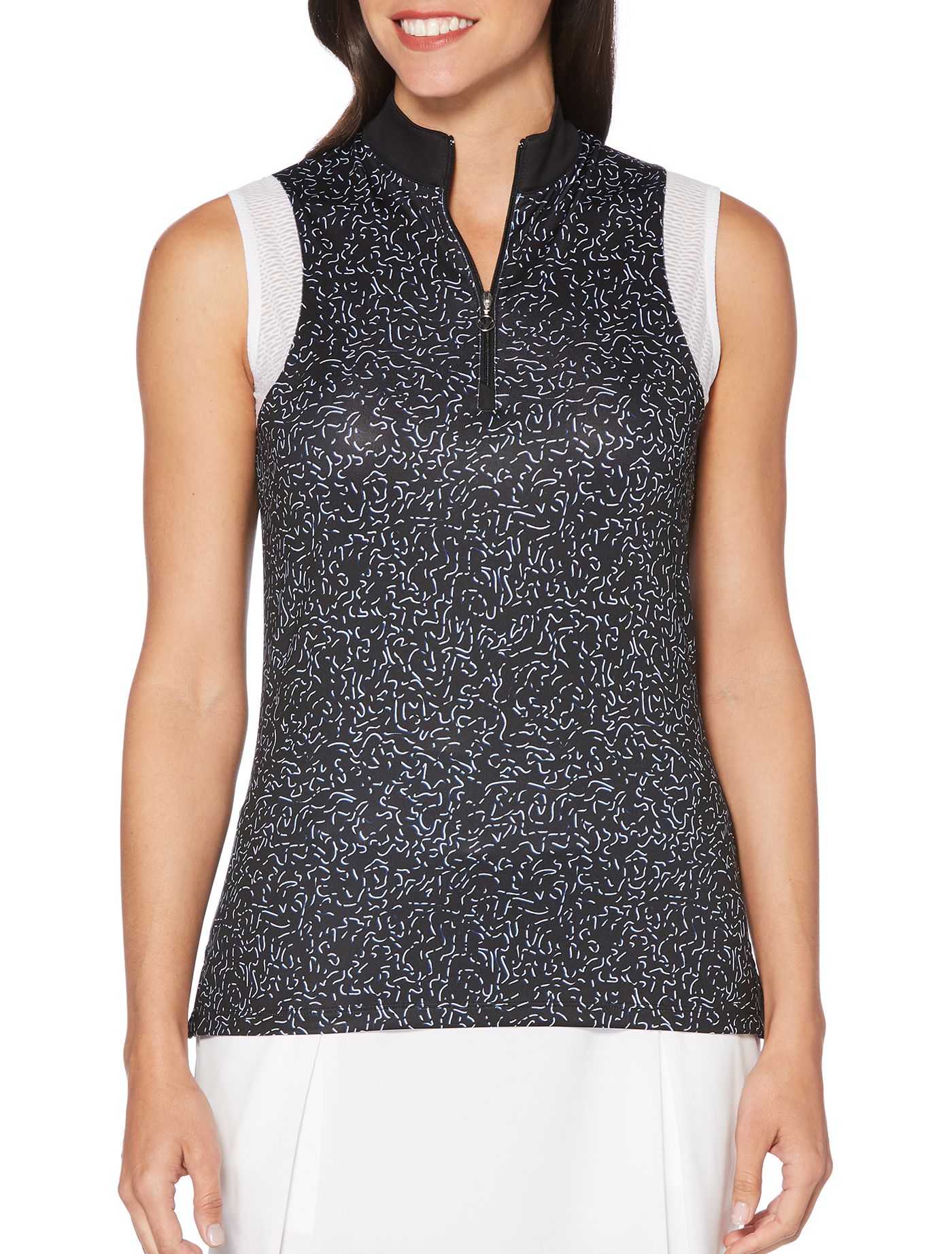 Callaway Women's Ventilated Electric Print Mock Sleeveless ...