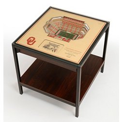 You The Fan Oklahoma Sooners 25-Layer StadiumViews Lighted End Table