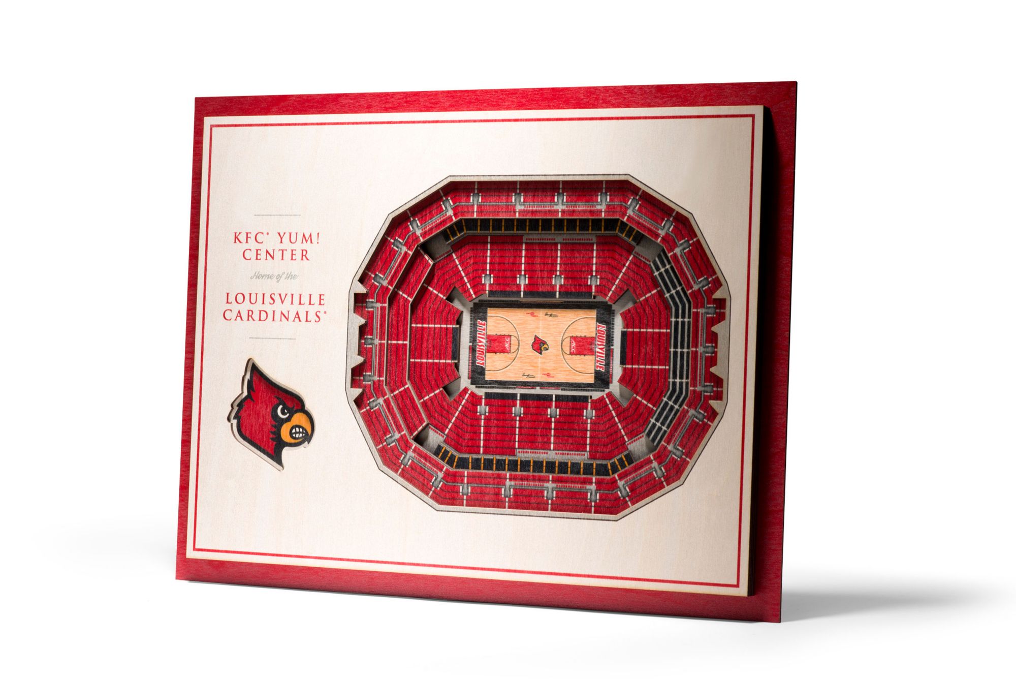 YouTheFan Louisville Cardinals 5-Layer StadiumViews 3D Wall Art