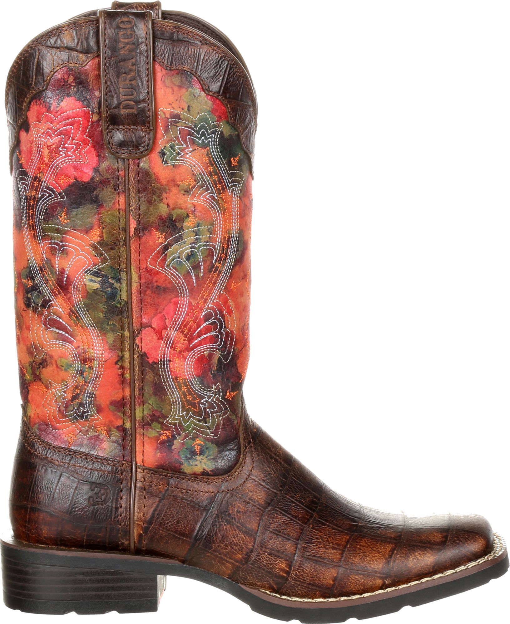 women's floral western boots