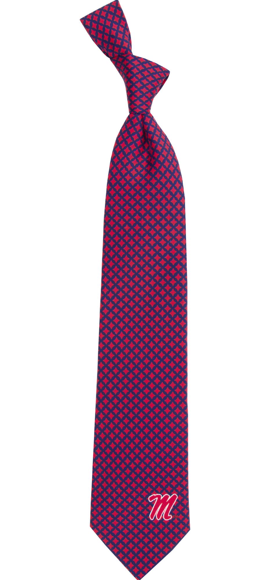 Eagles Wings Ole Miss Rebels Print Silk Necktie