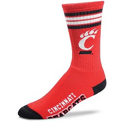 For Bare Feet Cincinnati Bearcats 4-Stripe Deuce Crew Socks