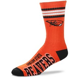 For Bare Feet Oregon State Beavers 4-Stripe Crew Socks