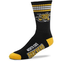 For Bare Feet Wichita State Shockers 4-Stripe Deuce Crew Socks