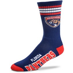For Bare Feet Florida Panthers 4-Stripe Deuce Crew Socks
