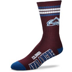For Bare Feet Colorado Avalanche 4-Stripe Deuce Crew Socks