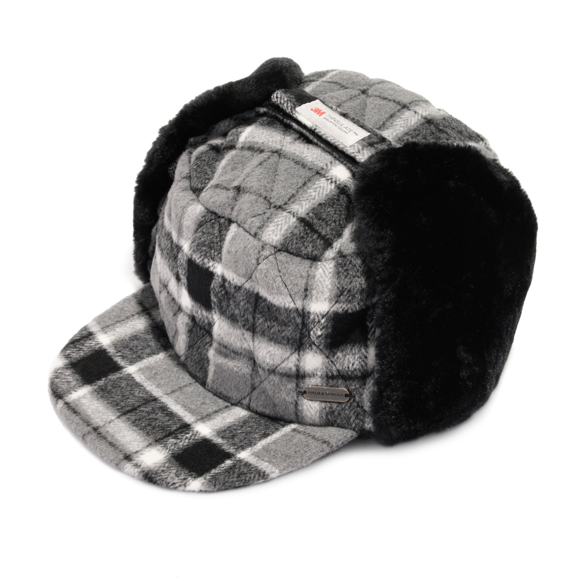 plaid hat with ear flaps