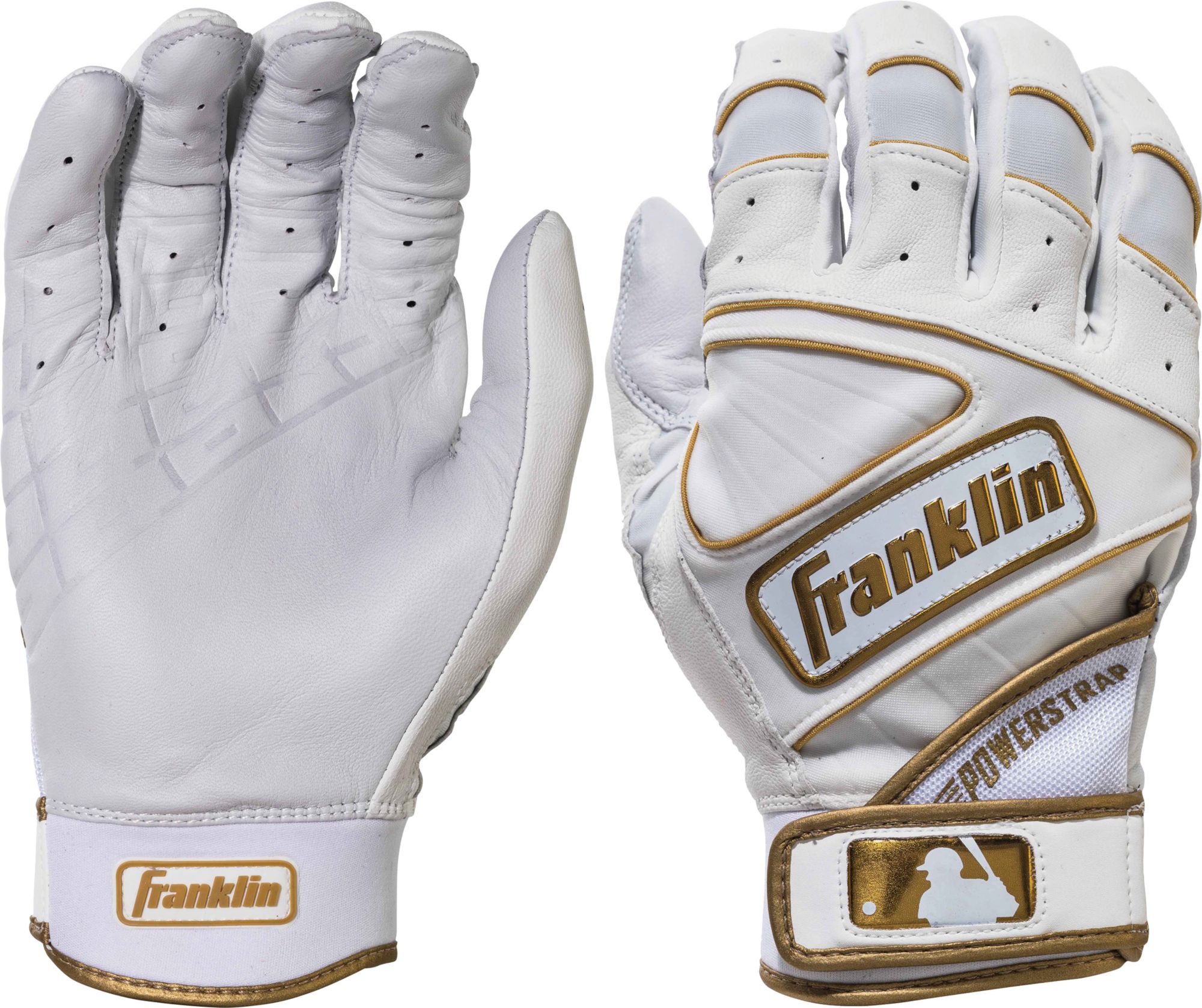 Franklin Adult Powerstrap Chrome Batting Gloves