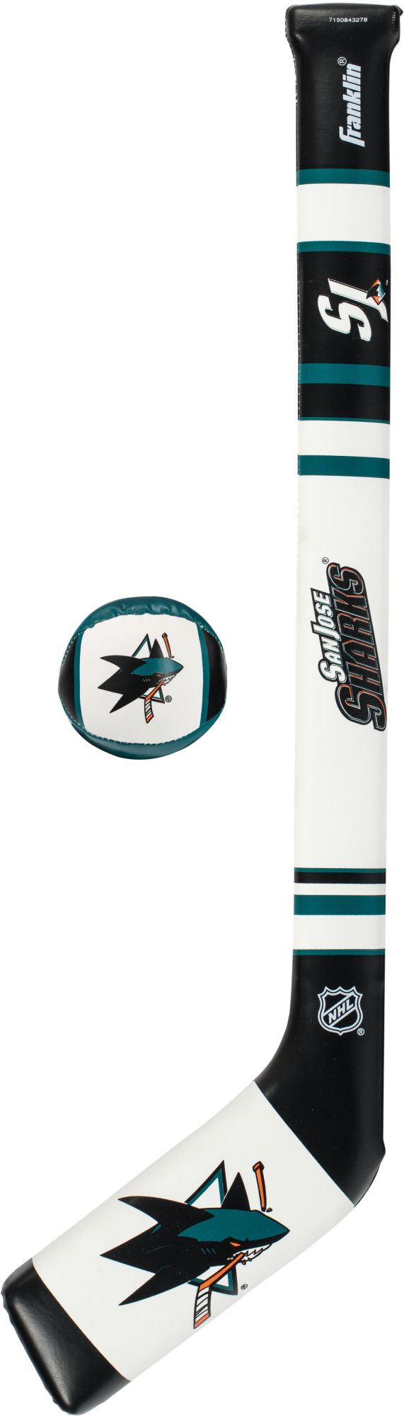 Franklin San Jose Sharks Mini Hockey Stick &amp; Ball Set