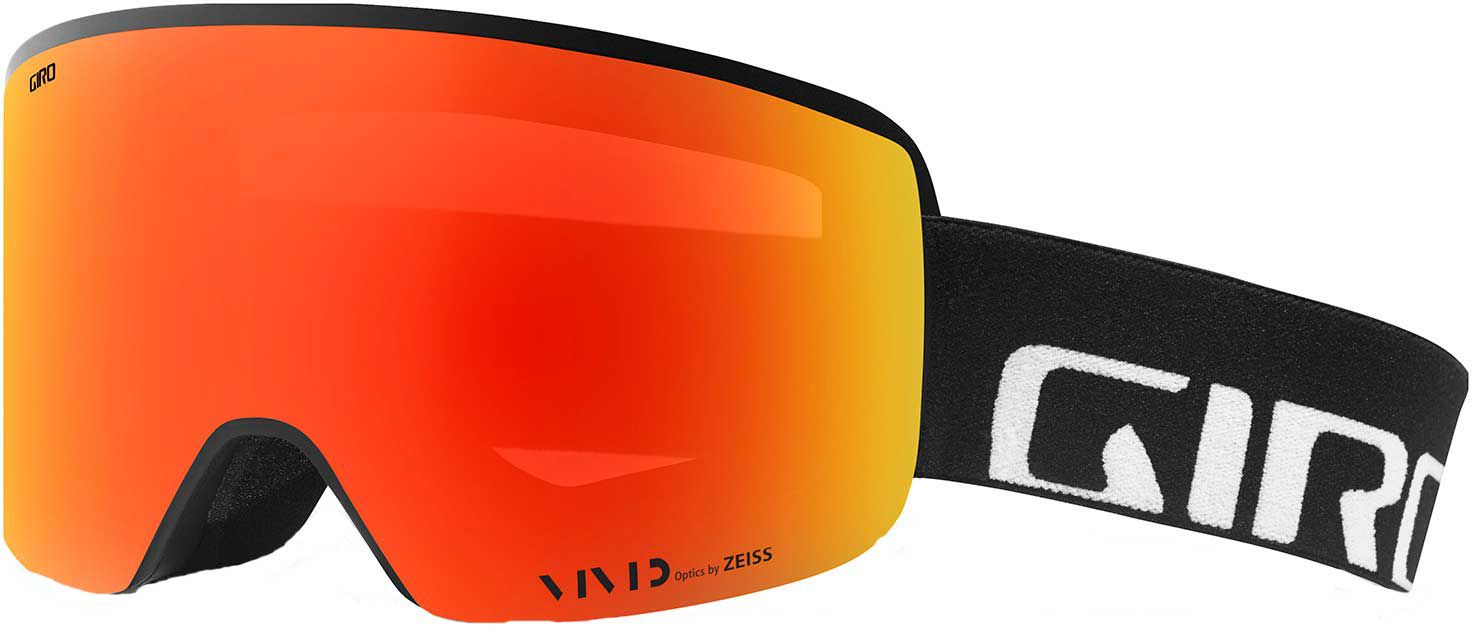 Photos - Ski Goggles Giro Unisex Axis Snow Goggles with Bonus Lens, Black Wordmark/Vivid Ember/ 