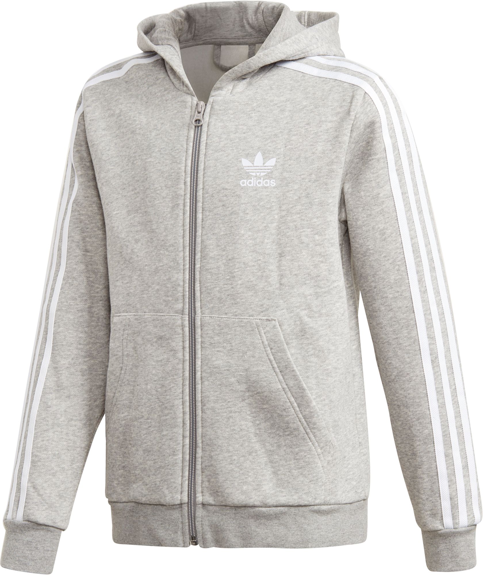 gray adidas zip up hoodie