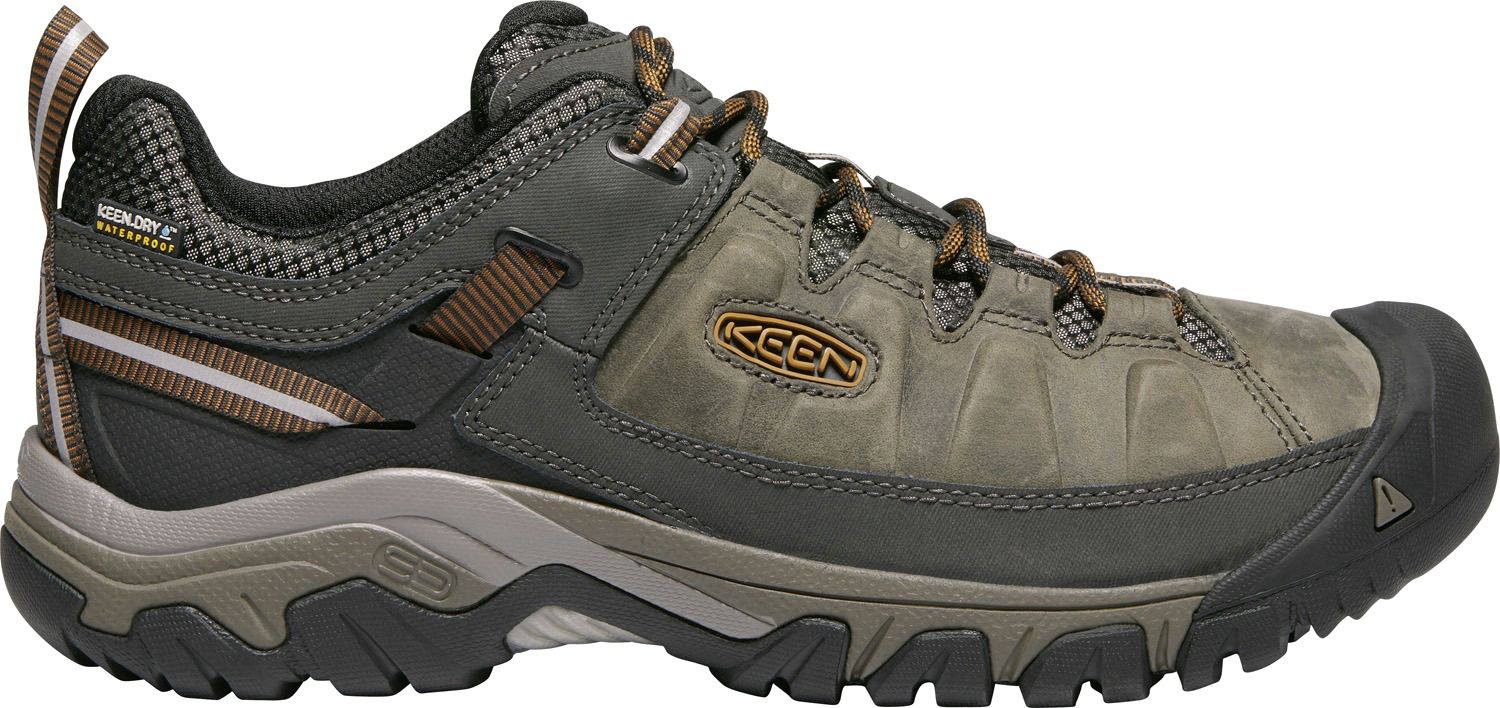 Photos - Trekking Shoes Keen Men's Targhee III Waterproof Hiking Shoes, Size 9.5, Black Olive/Gold 