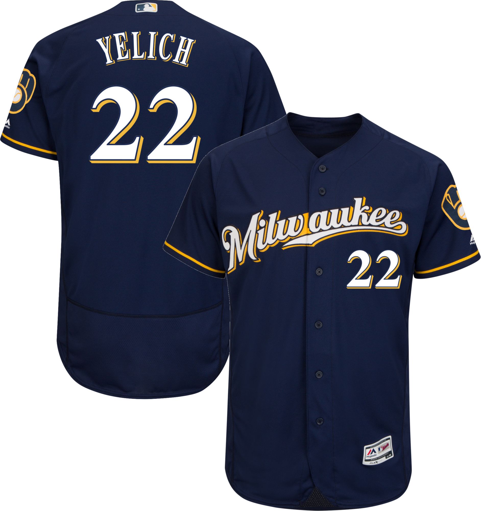 milwaukee brewers gold cerveceros jersey