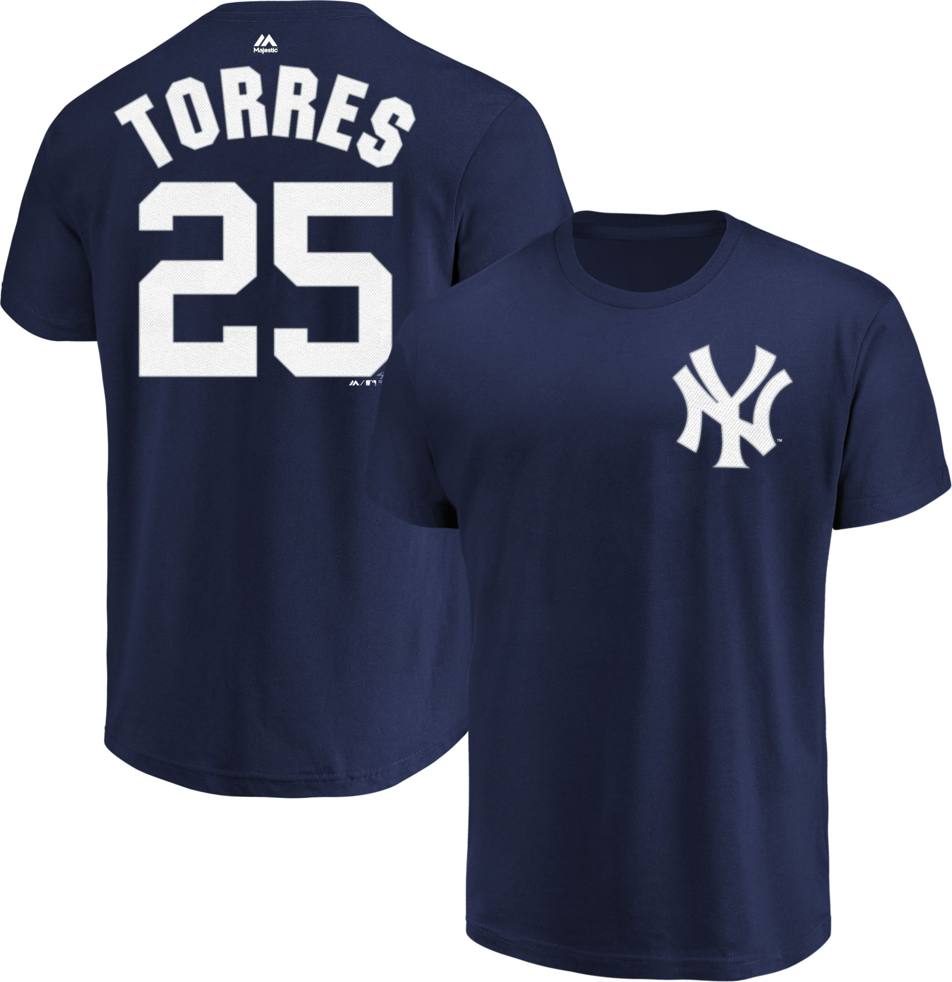 Majestic Men's New York Yankees Gleyber Torres #25 Navy T-Shirt