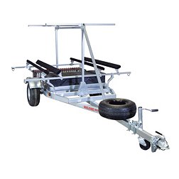 Malone MegaSport 2-Boat Bunk Style Trailer Set with Storage & 2nd Tier