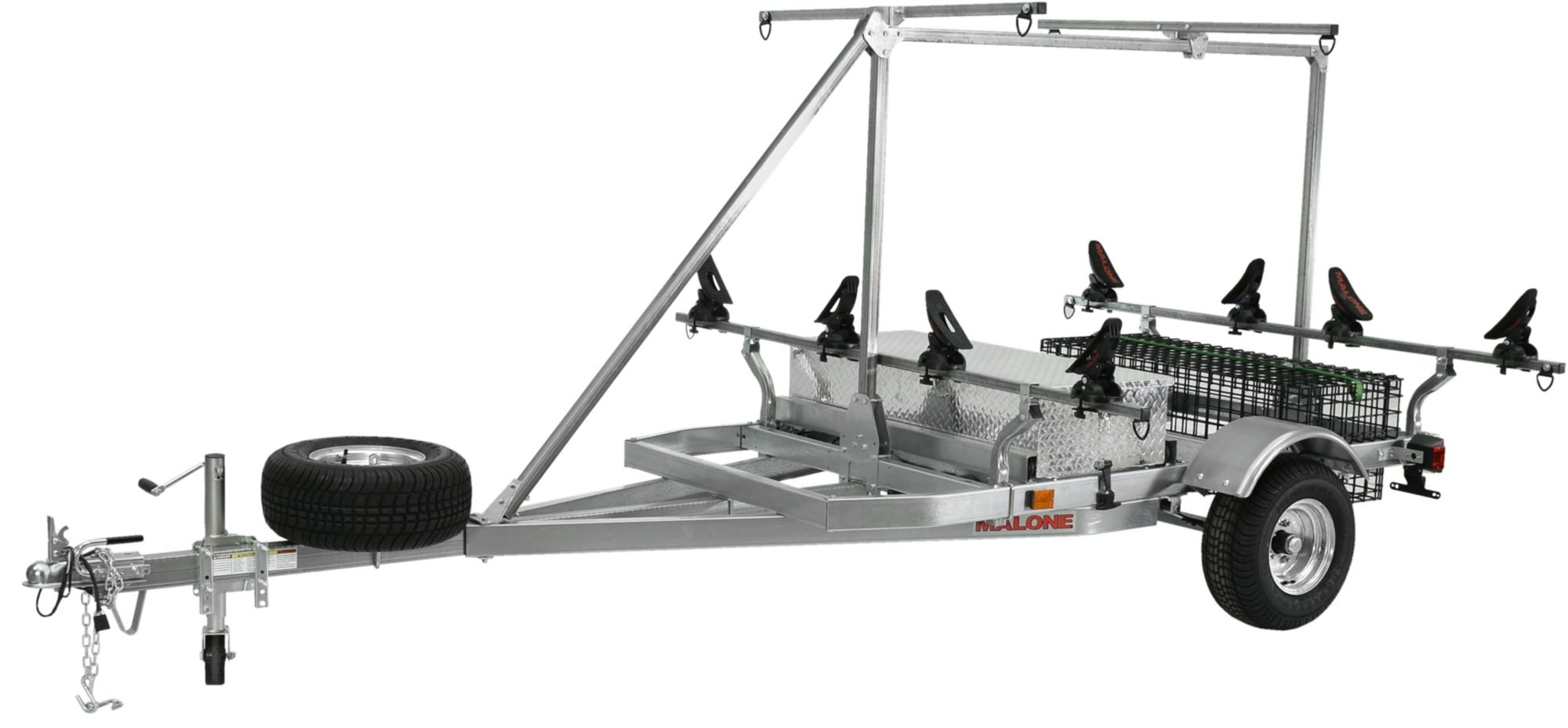 Malone Auto Racks MegaSport 2-Boat Saddle Up Pro Trailer Set with Storage & 2nd Tier