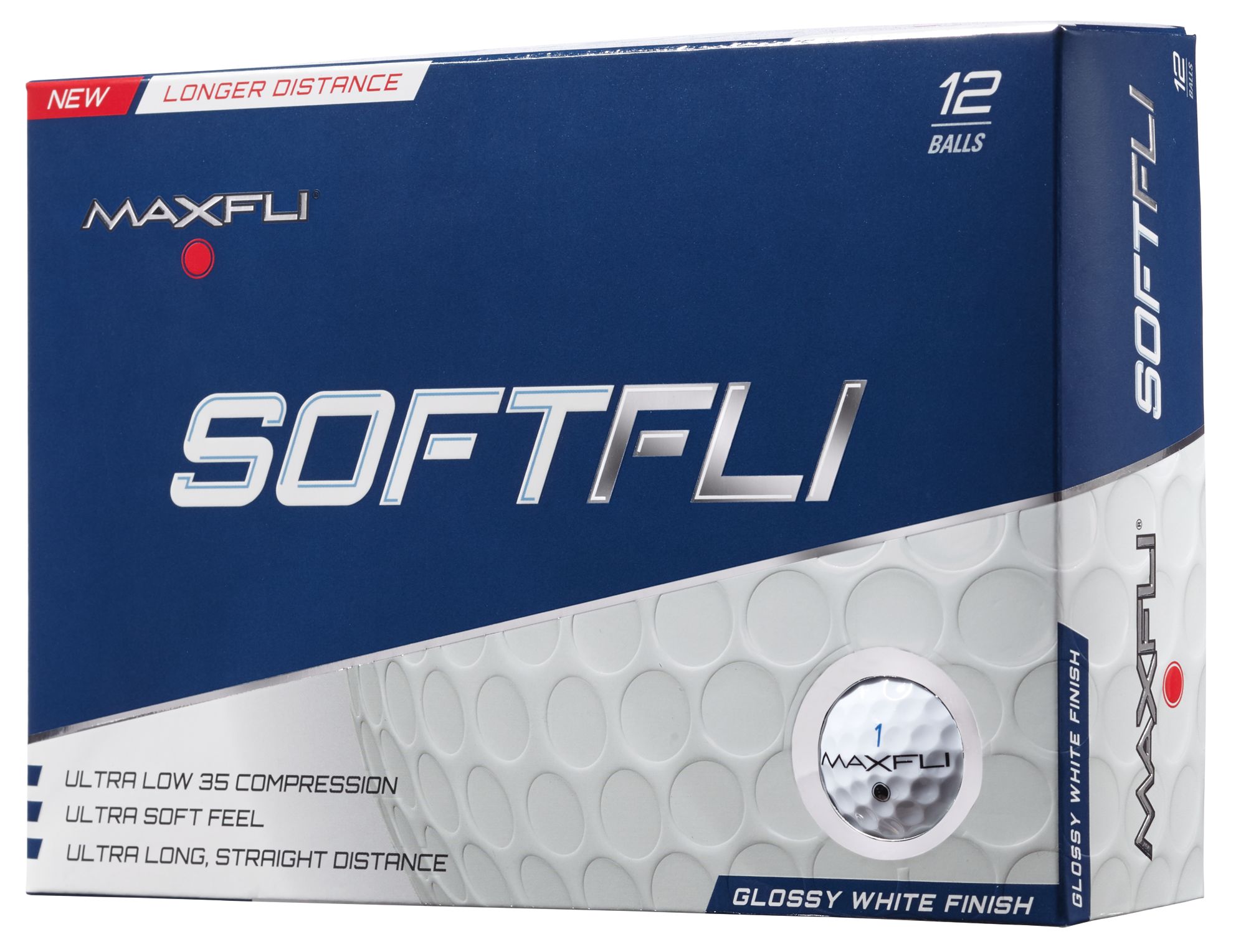 Maxfli SoftFli Gloss Personalized Golf Balls – White