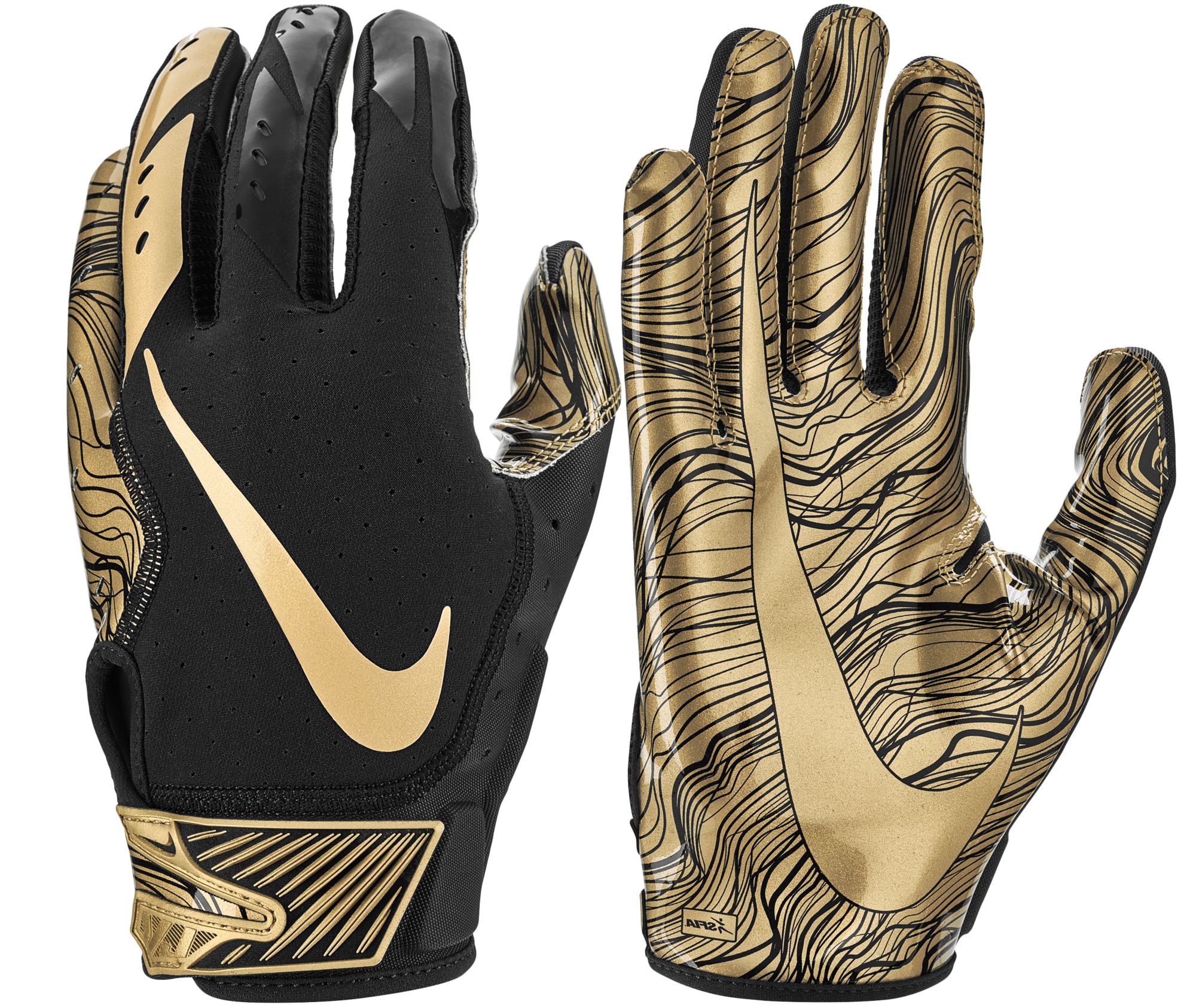 black and gold gloves football