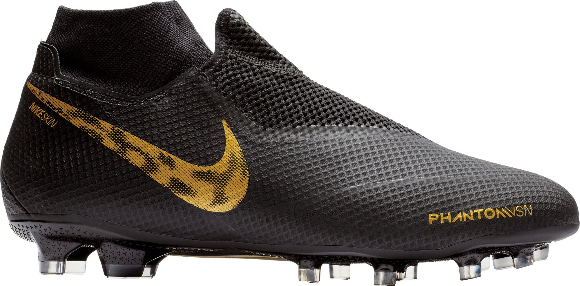 nike soccer shoes black and gold