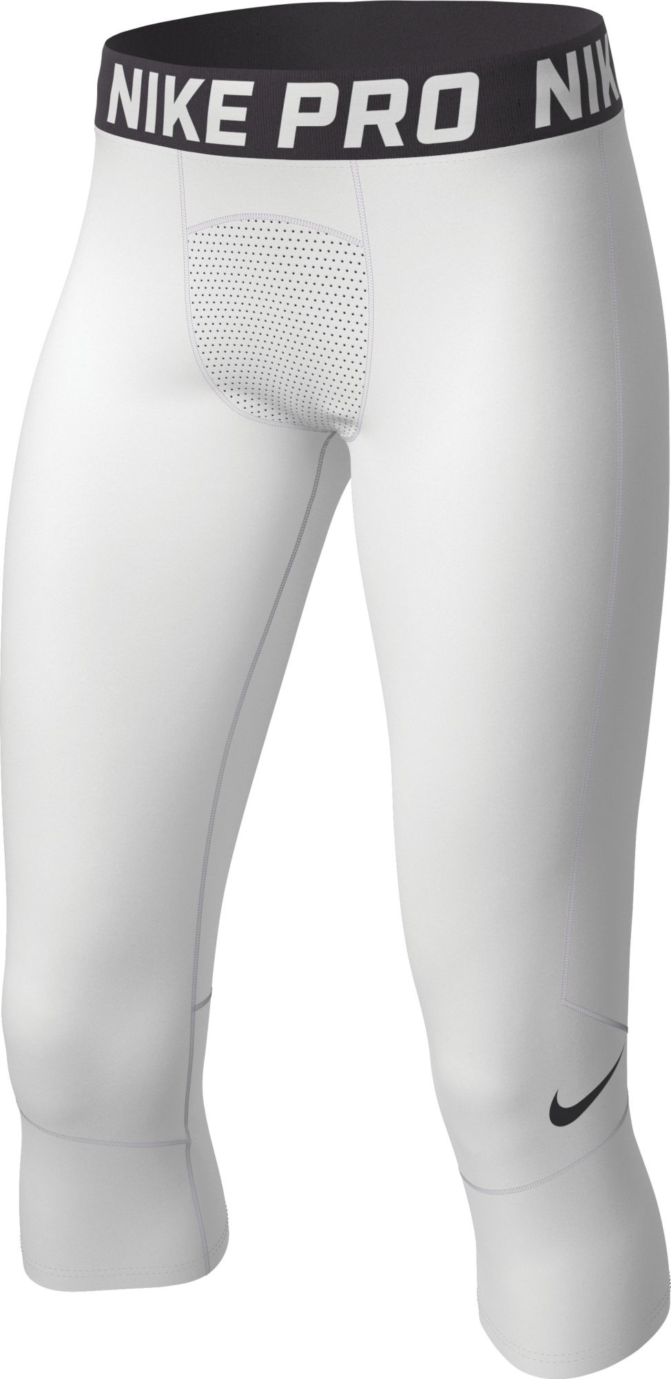 white nike basketball tights