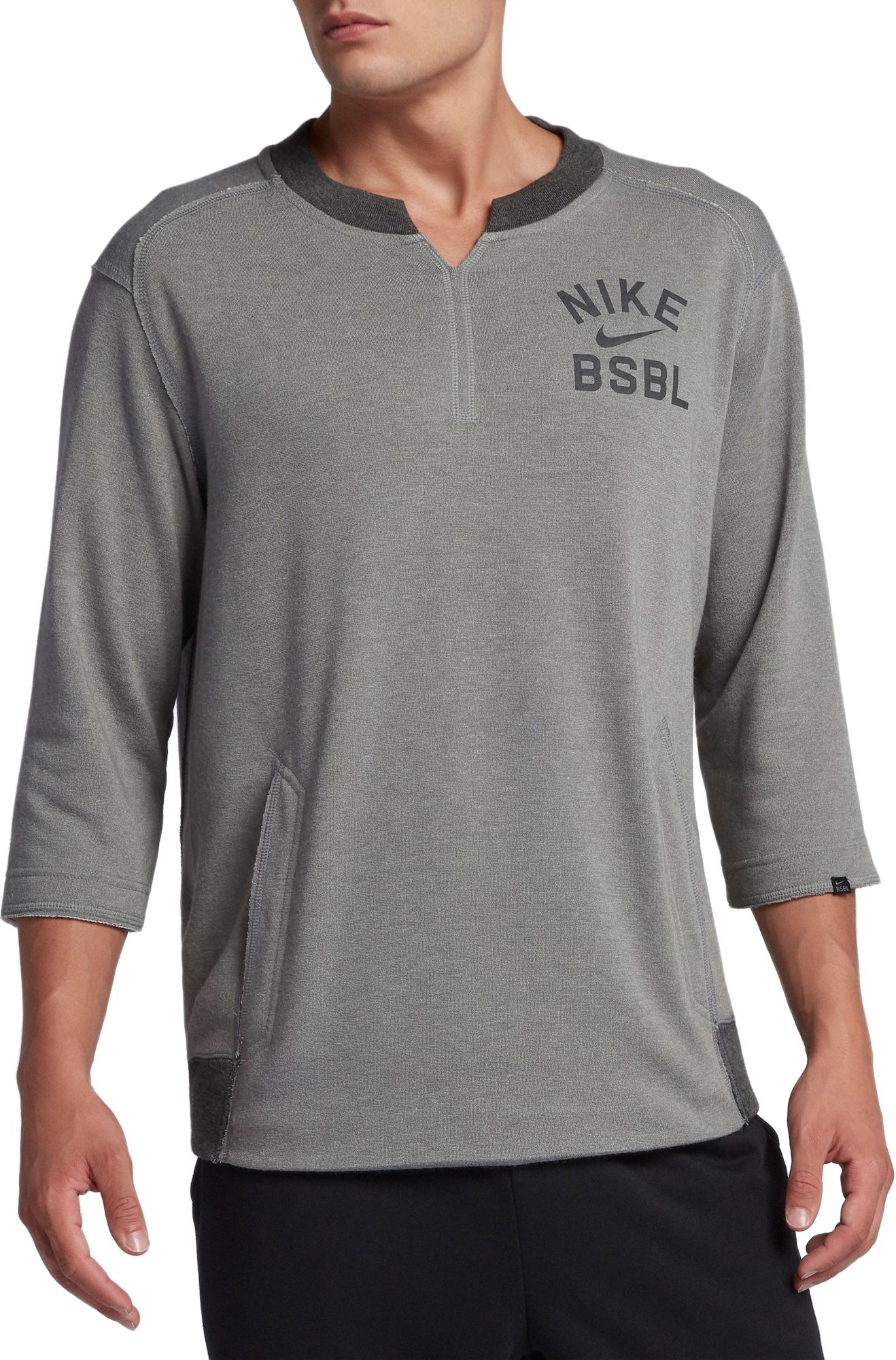 Nike Baseball (MLB Boston Red Sox) Men's 3/4-Sleeve Pullover Hoodie.