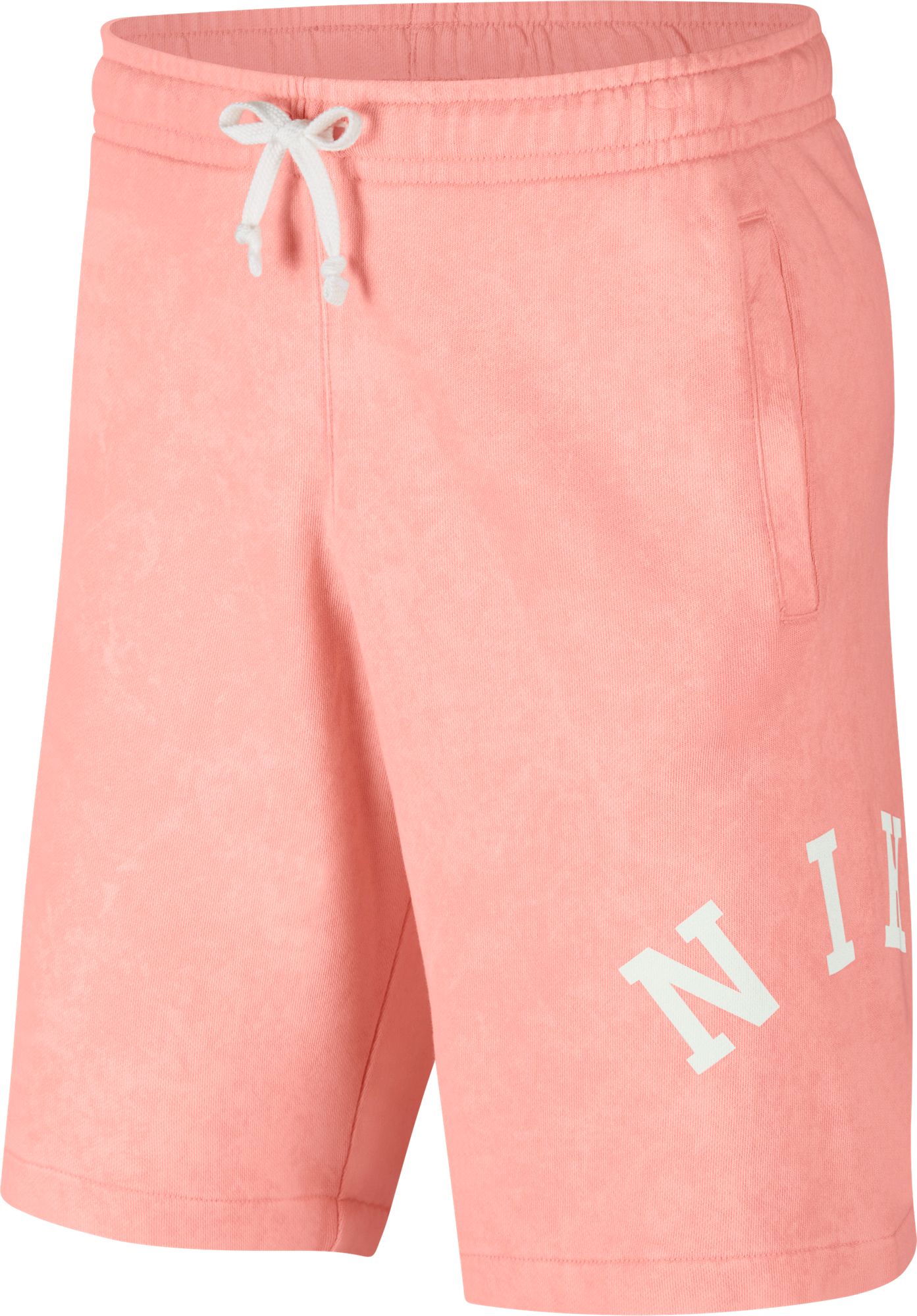 pink nike sweat shorts