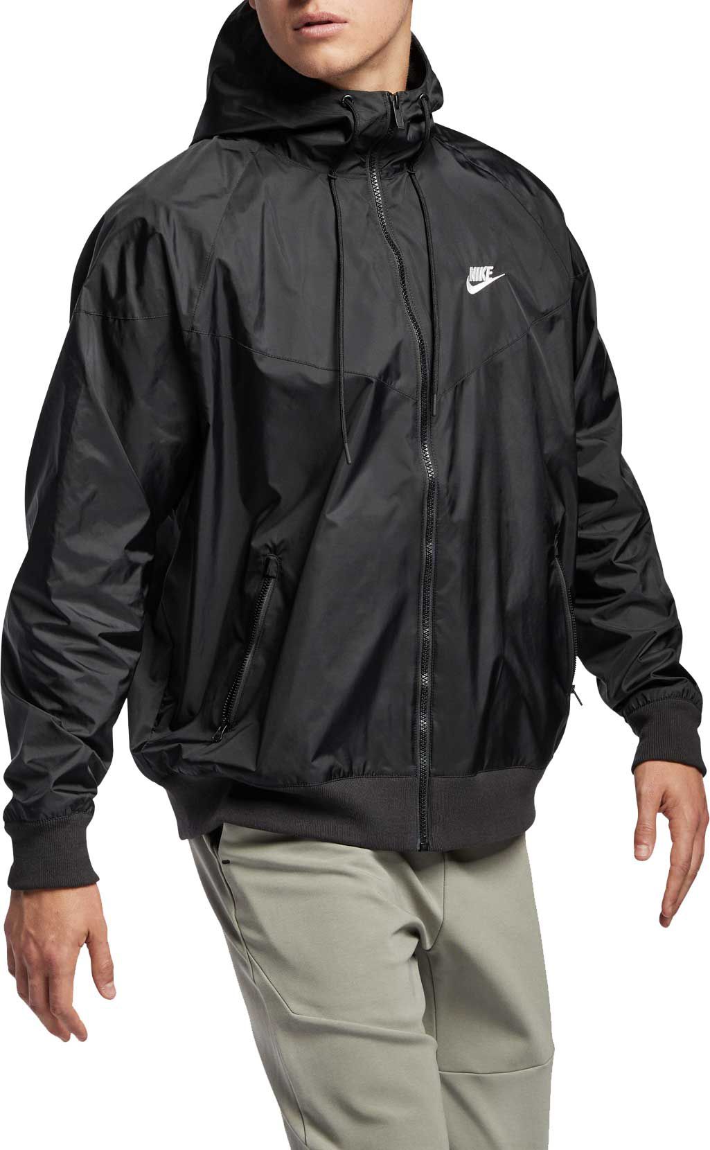 nike windbreaker mens black
