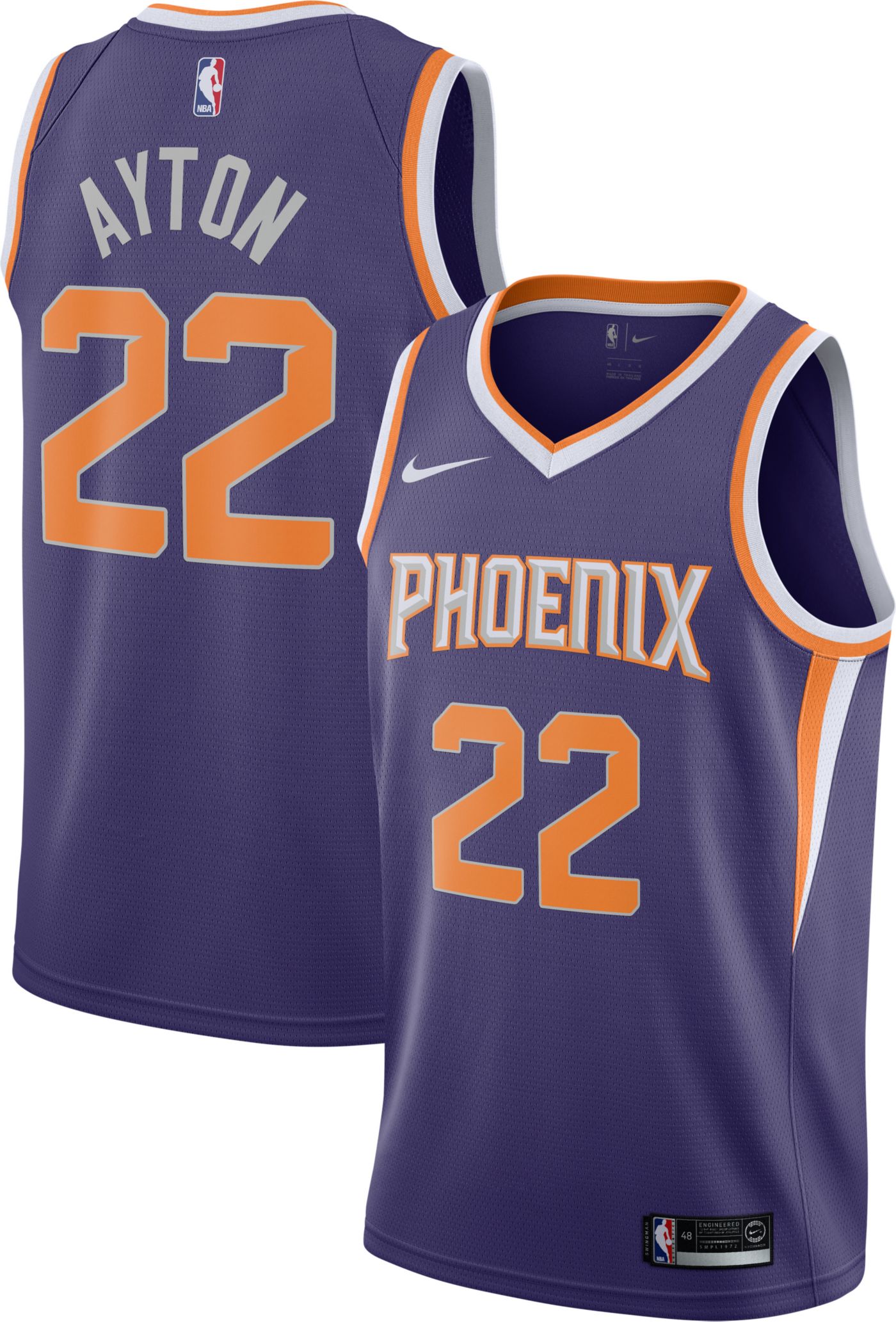 Nike Men's Phoenix Suns DeAndre Ayton #22 Purple Dri-FIT ...