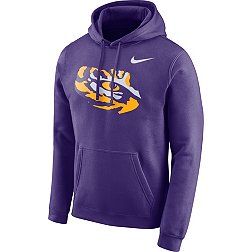 Nike Men's LSU Tigers Purple Club Fleece Pullover Hoodie