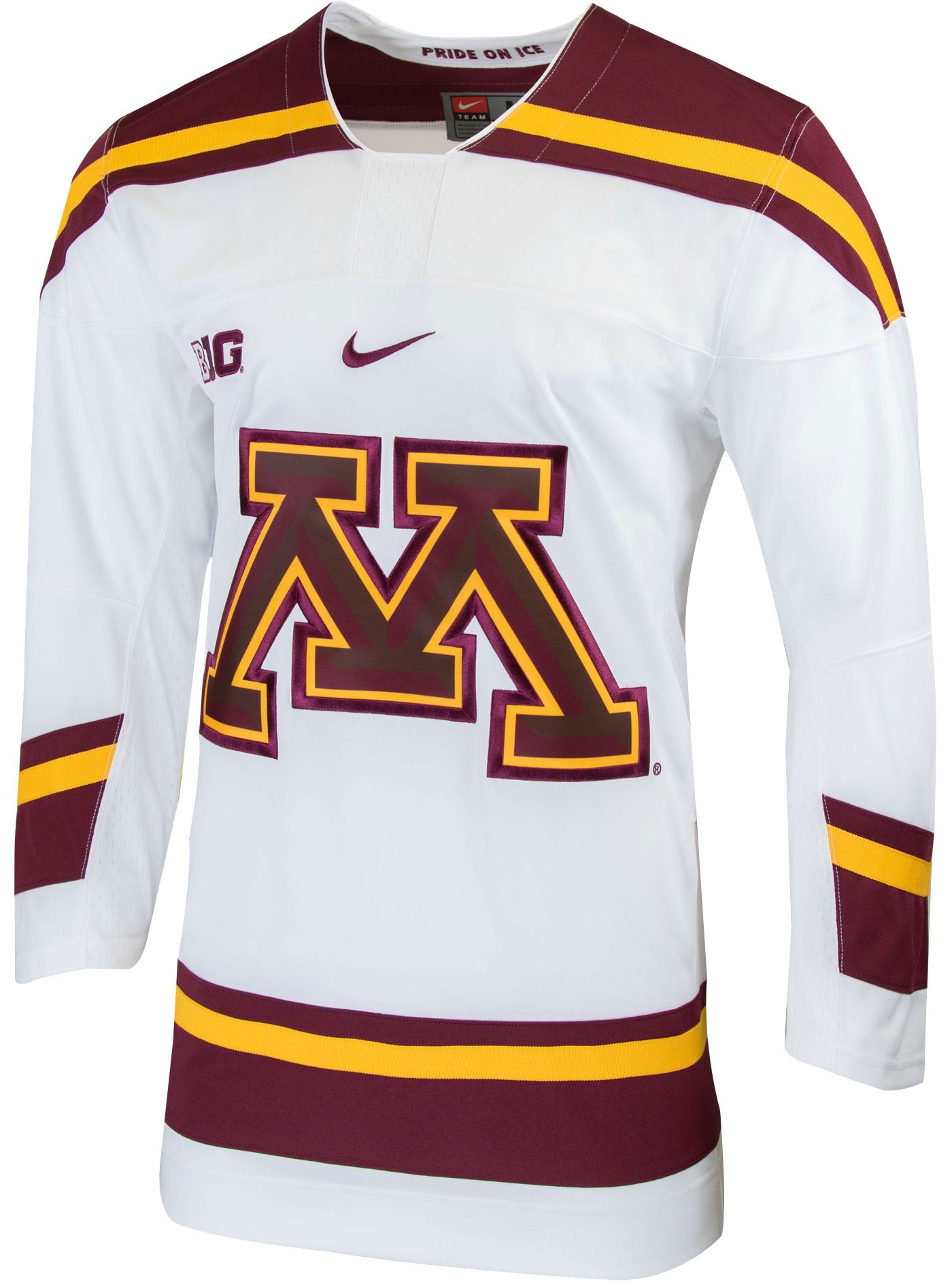 Download Nike Men's Minnesota Golden Gophers Replica Hockey White ...