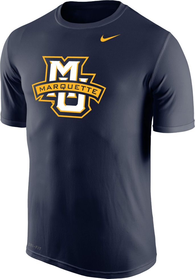 Nike Mens Marquette Golden Eagles Blue Logo Legend T Shirt