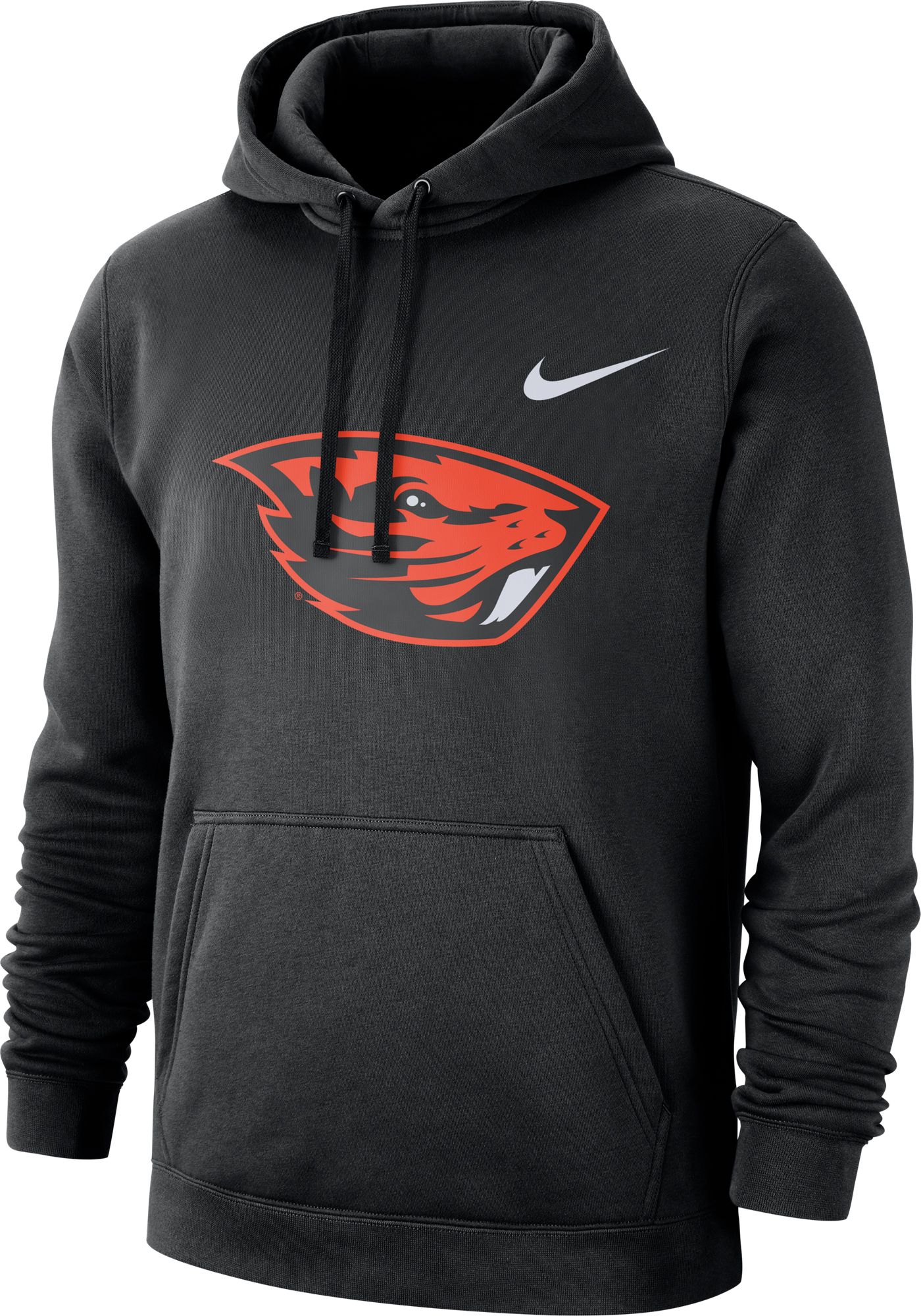 Nike Men's Oregon State Beavers Club Fleece Pullover Black Hoodie ...