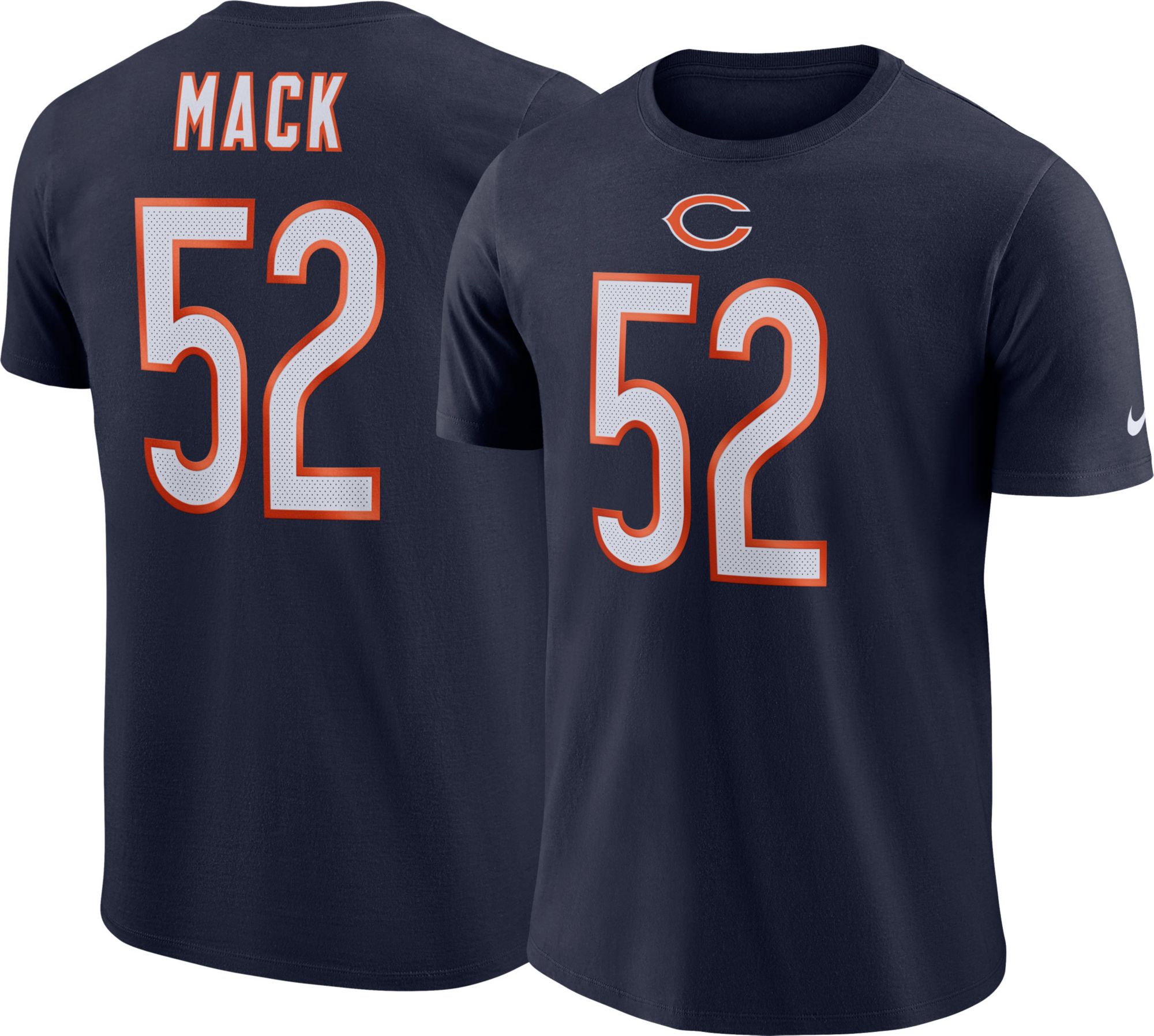 men's chicago bears khalil mack nike navy throwback game jersey