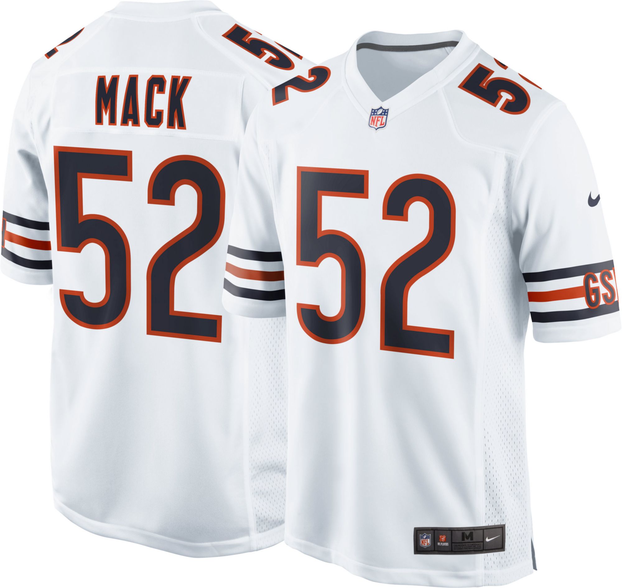 Nike / Men's Chicago Bears Khalil Mack #52 White Game Jersey