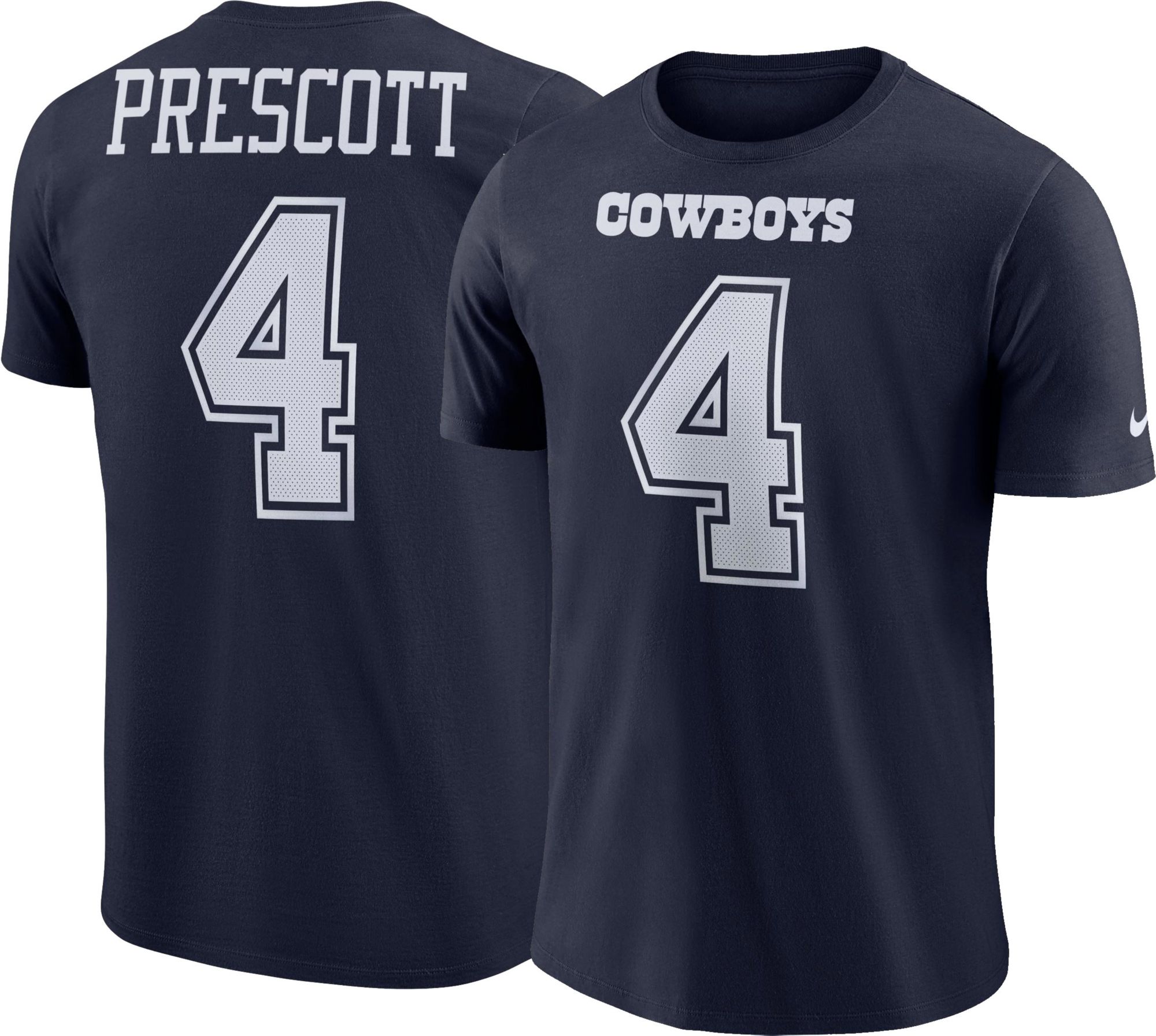 Nike Men's Dallas Cowboys Dak Prescott #4 Pride Navy T-Shirt
