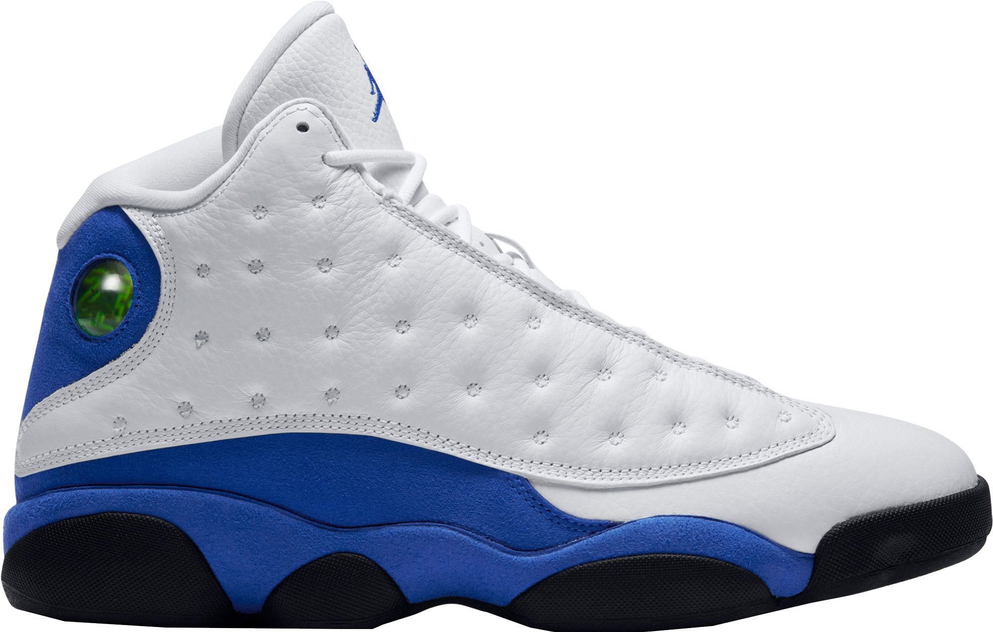 retro 13 blue and white