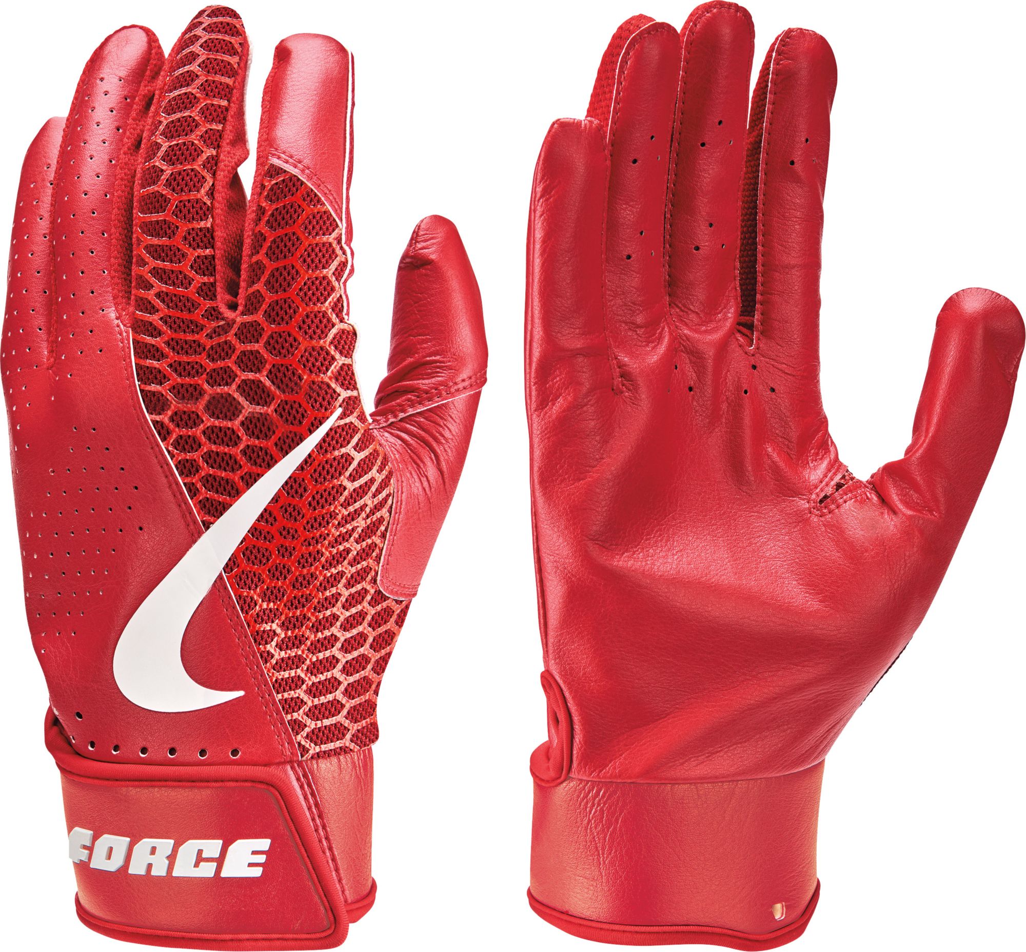 all red nike batting gloves
