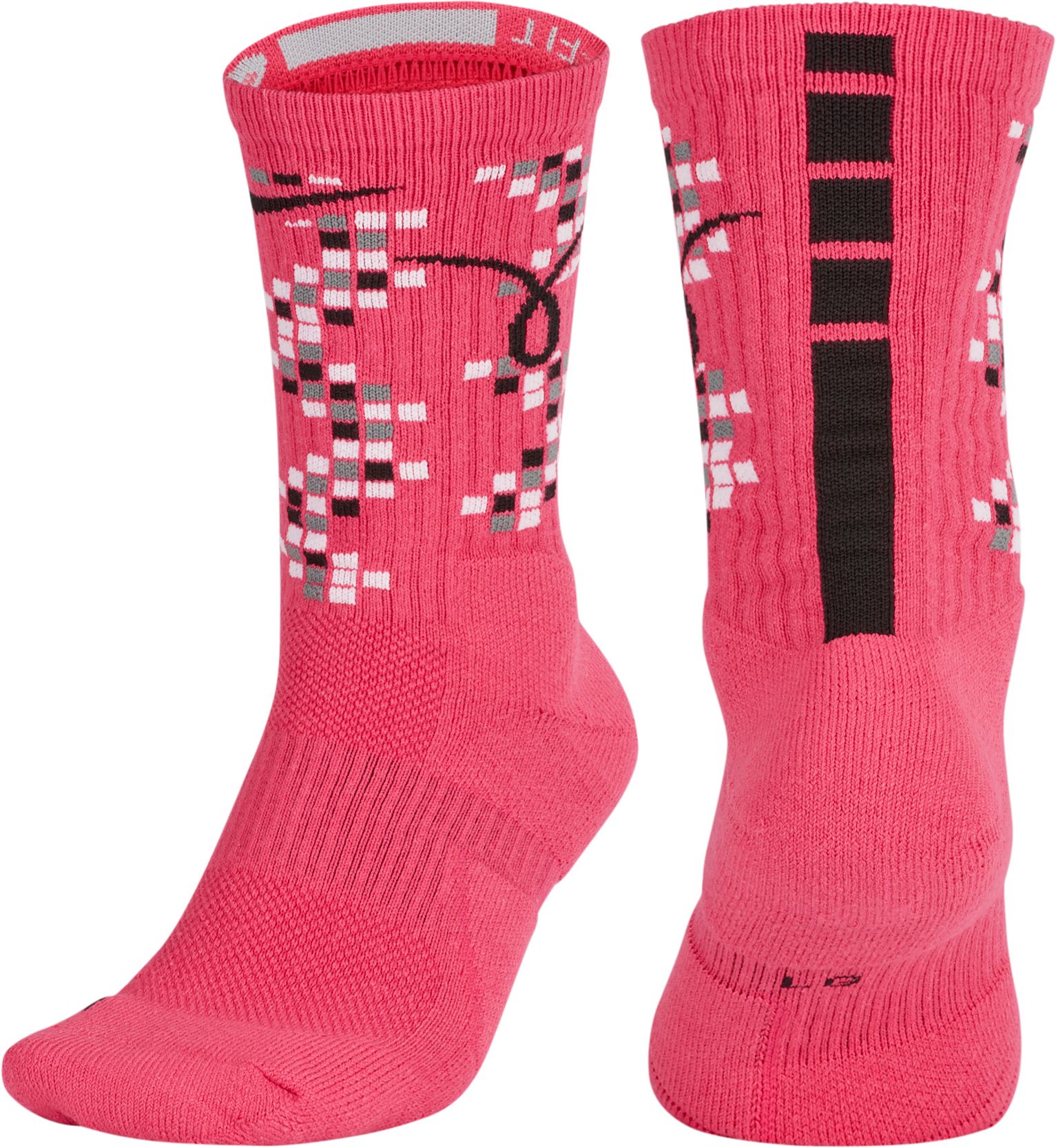 pink nike basketball socks