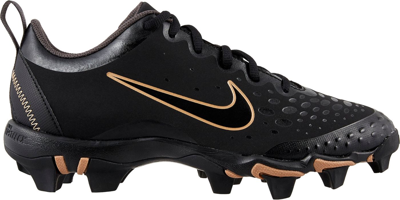 nike black and gold cleats