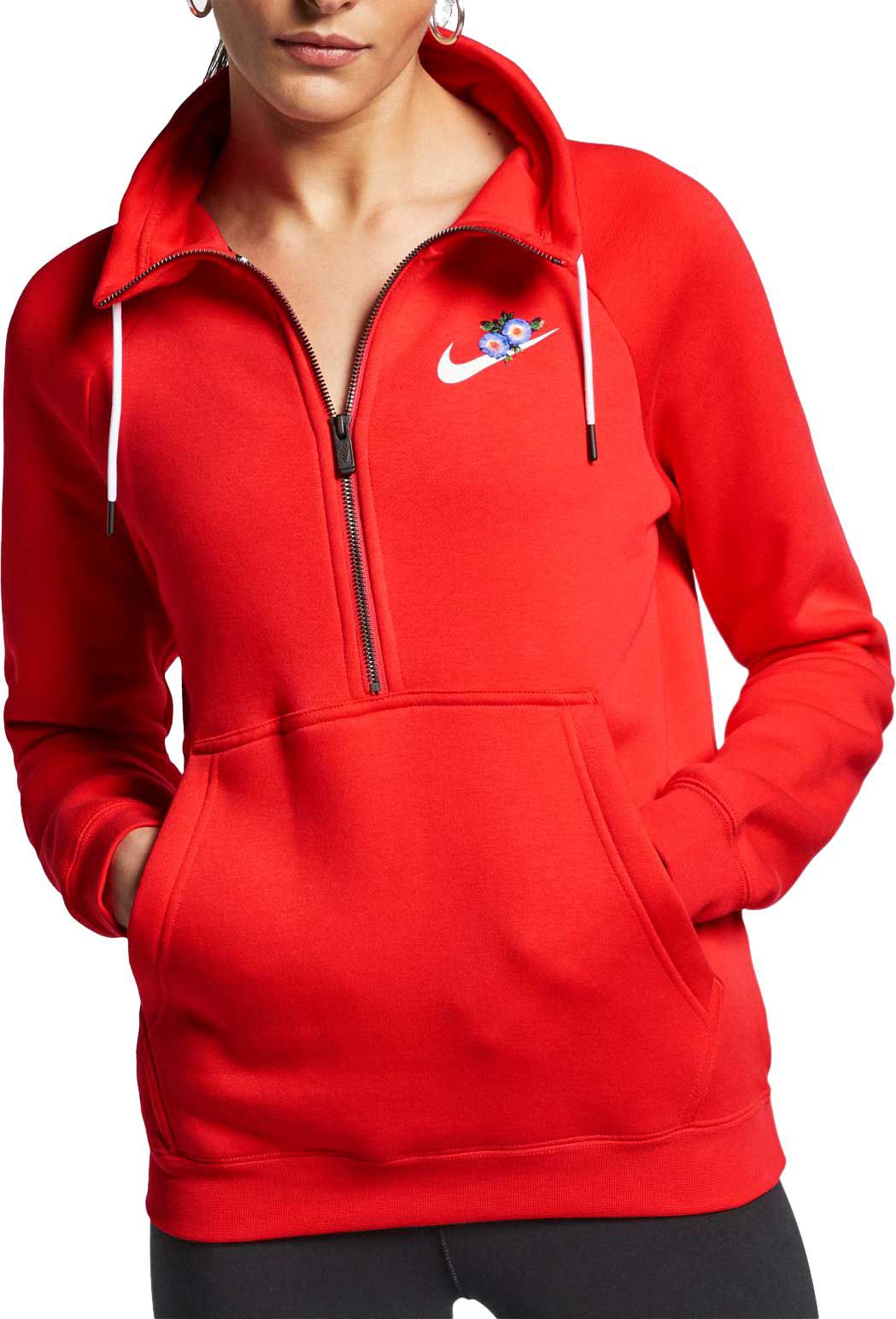 nike womens rally half zip