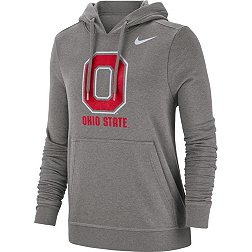 Nike Women's Ohio State Buckeyes Gray Club Fleece Pullover Hoodie