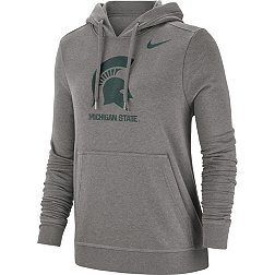 Nike Women's Michigan State Spartans Grey Club Fleece Pullover Hoodie