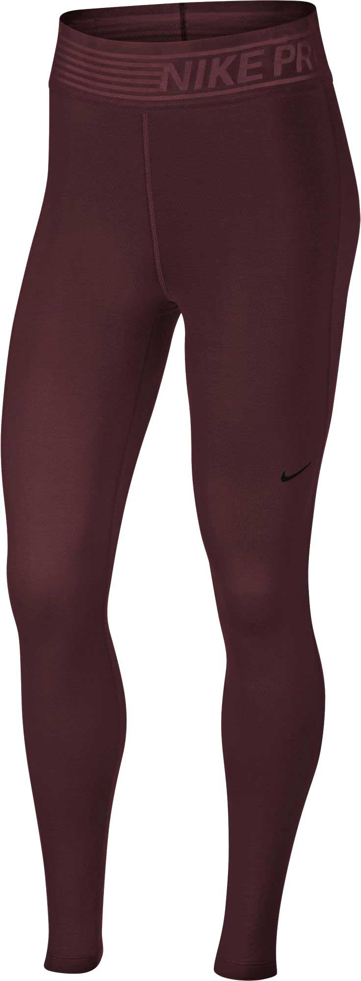 maroon nike pro leggings