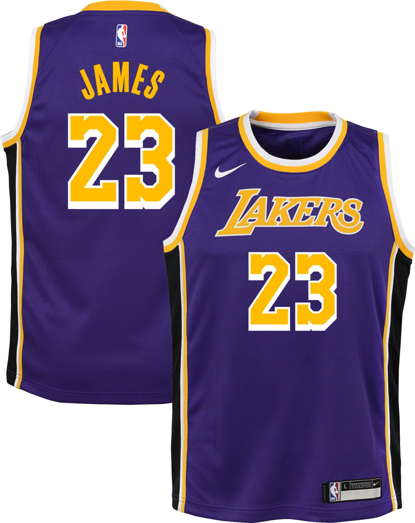 Nike Youth Los Angeles Lakers LeBron James Dri-FIT ...