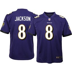 Nike Youth Baltimore Ravens Lamar Jackson #8 Purple Game Jersey